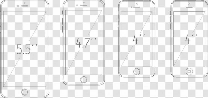Black And White Brand - Vector Artwork Apple IPhone Transparent PNG