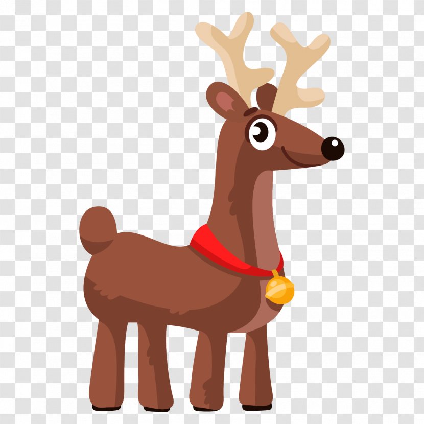 Reindeer Santa Claus Christmas Day Vector Graphics Royalty-free - Vertebrate - Compradores Transparent PNG