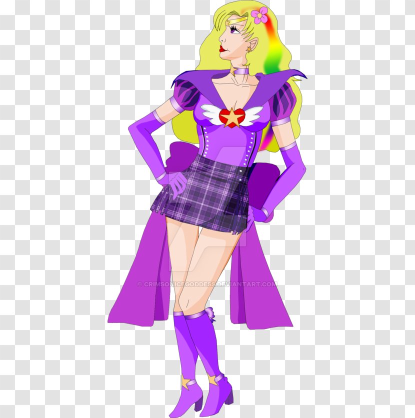 Clip Art Illustration Costume Supervillain Purple - Heart - Sailor Moon Starlights Transparent PNG