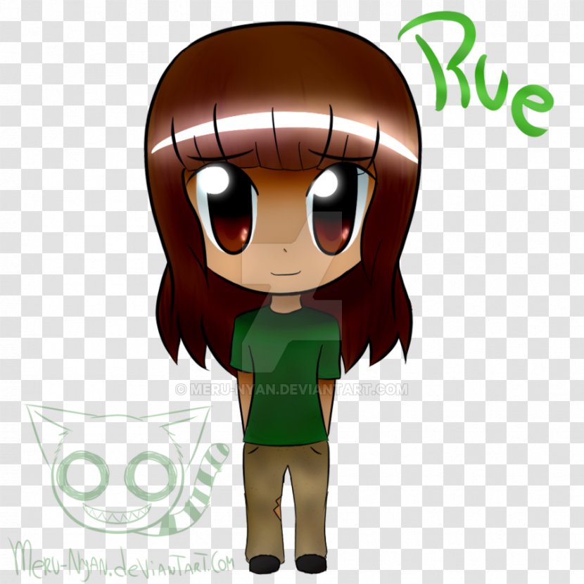 Brown Hair Black Cartoon - Flower - The Hunger Games Transparent PNG