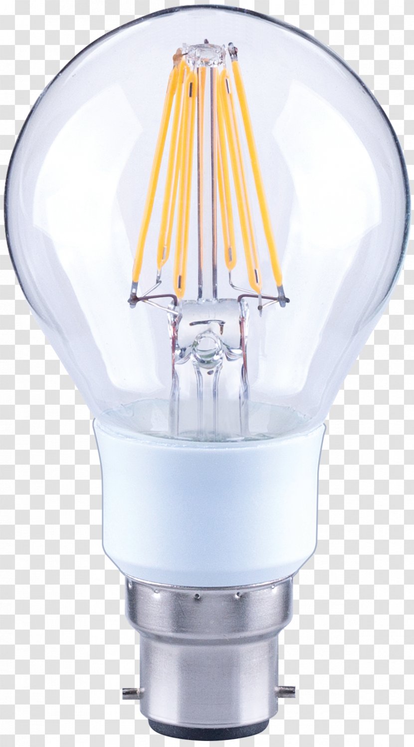 Lighting LED Lamp Filament Edison Screw - Glass - Light Effect Transparent PNG