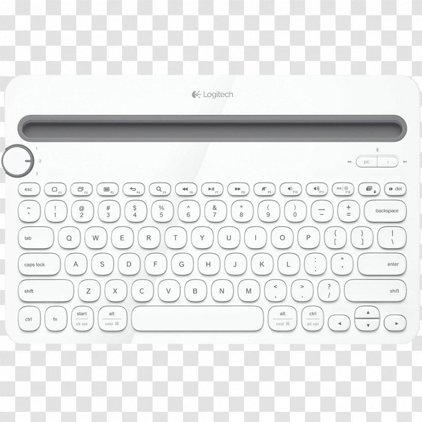 Computer Keyboard Mouse Logitech Multi-Device K480 Wireless - Bluetooth Multidevice Transparent PNG