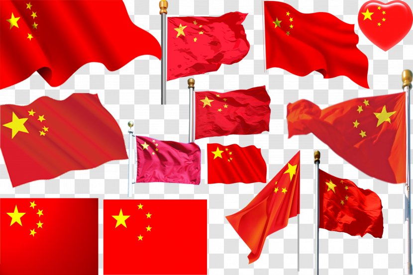 Flag Of China National Day The Republic Red Star - Chinese Transparent PNG