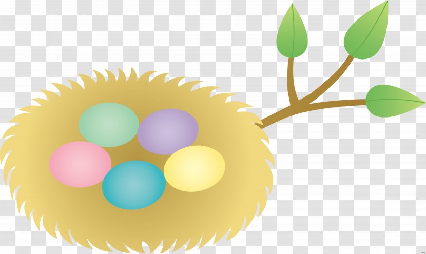 Bird Nest Egg & Clip Art - Easter Border Transparent PNG