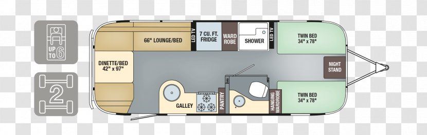 Airstream Caravan Campervans Floor Plan Trailer Transparent PNG