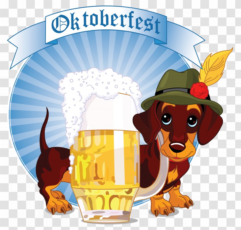 Dachshund Oktoberfest Stock Illustration - Carnivoran - Decor With Beer And Dog Clipart Image Transparent PNG
