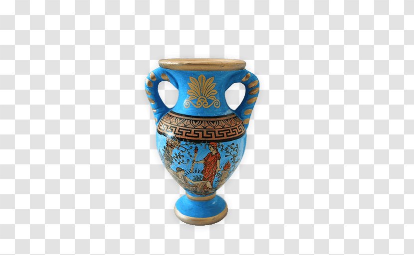 Vase Pottery Ceramic Cobalt Blue Cup Transparent PNG