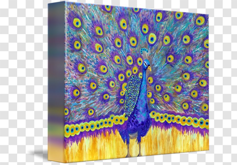 Acrylic Paint Painting Canvas Art Lavender - Peacock Transparent PNG