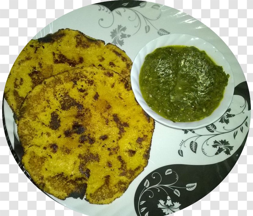Indian Cuisine Roti Sarson Da Saag Paratha - Butter - Chapathi Transparent PNG