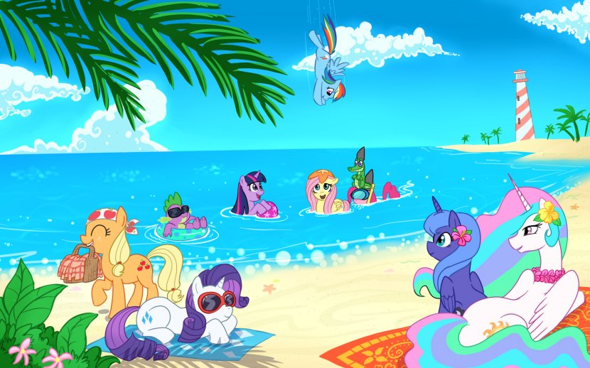 Twilight Sparkle Applejack Pinkie Pie Rarity Rainbow Dash - Cartoon Picture Of Summer Season Transparent PNG