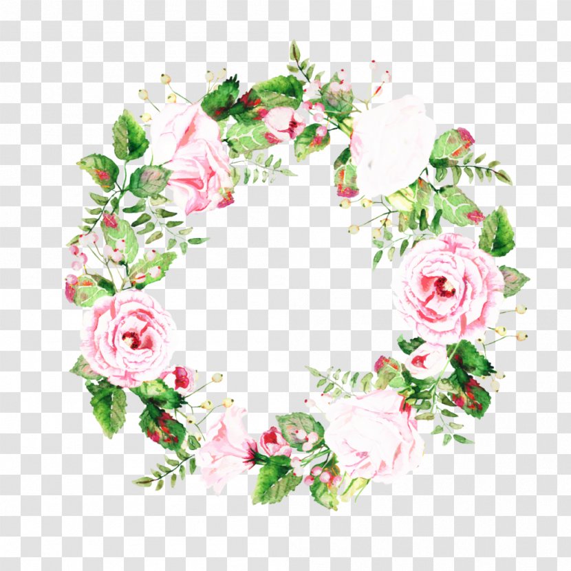 Garden Roses Wreath Cut Flowers Floral Design - Plant Transparent PNG