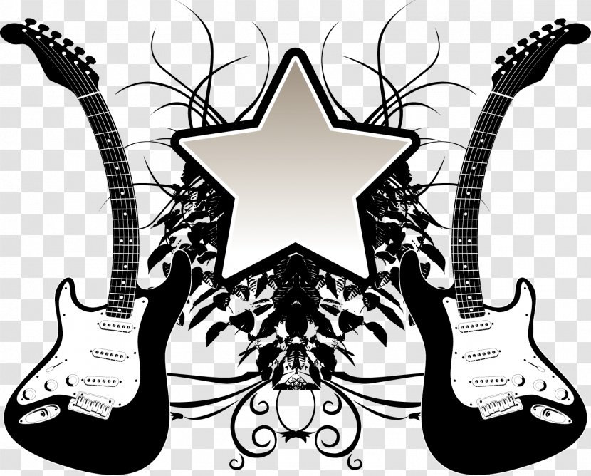 Deformation Guitar Five-pointed Star Vector Material - Tree - Heart Transparent PNG