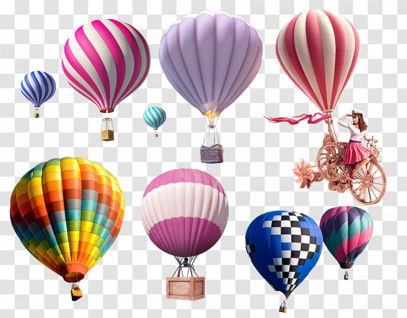 Hot Air Ballooning Gas Balloon - Color - Beautiful Transparent PNG