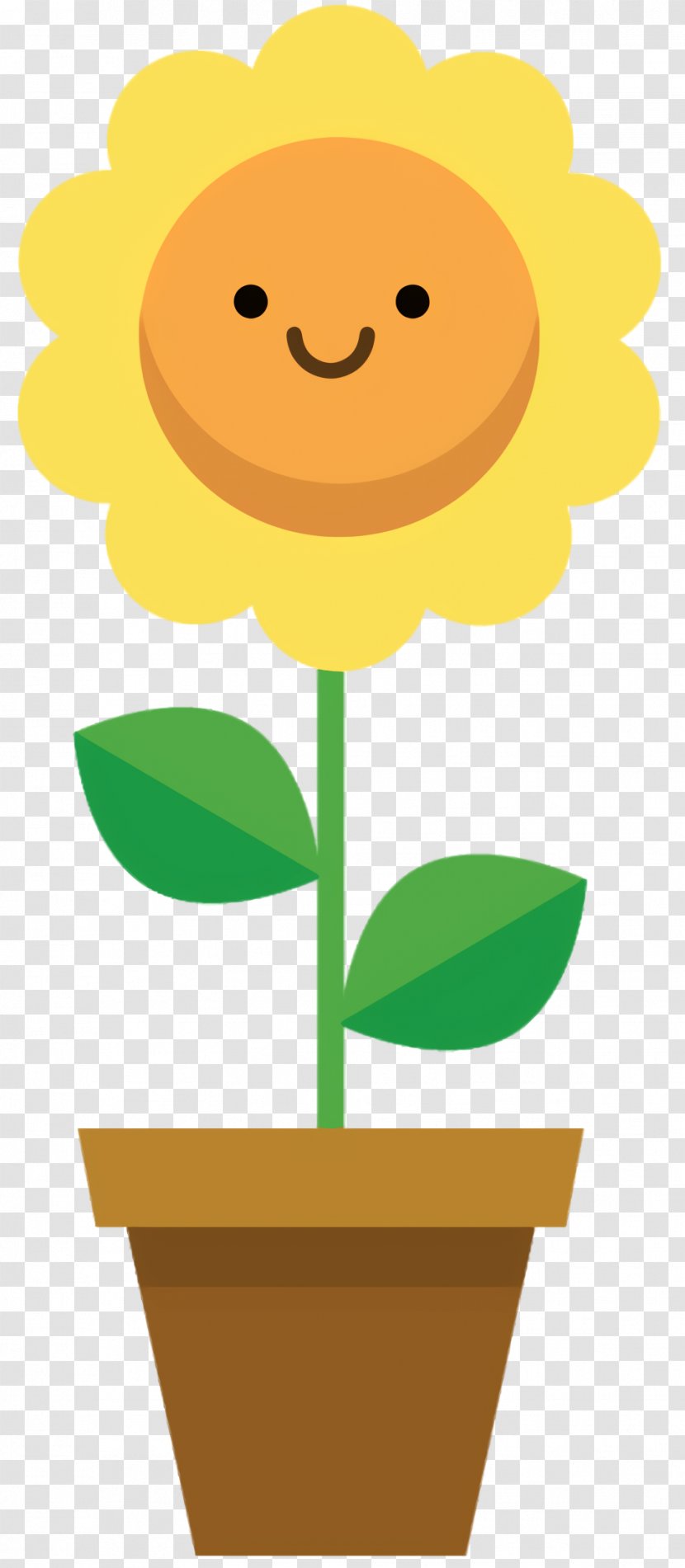 Flowers Background - Yellow - Happy Smiley Transparent PNG