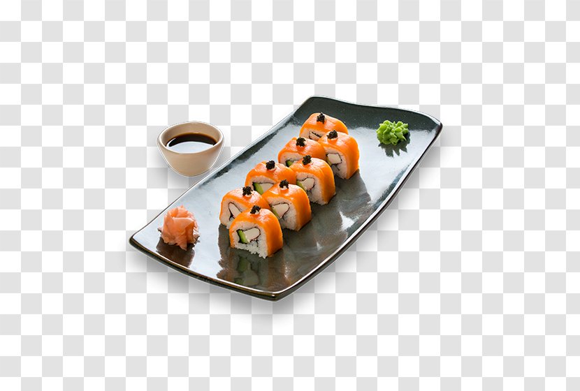 Sushi California Roll Makizushi Smoked Salmon Japanese Cuisine - Garnish - Dishes Transparent PNG