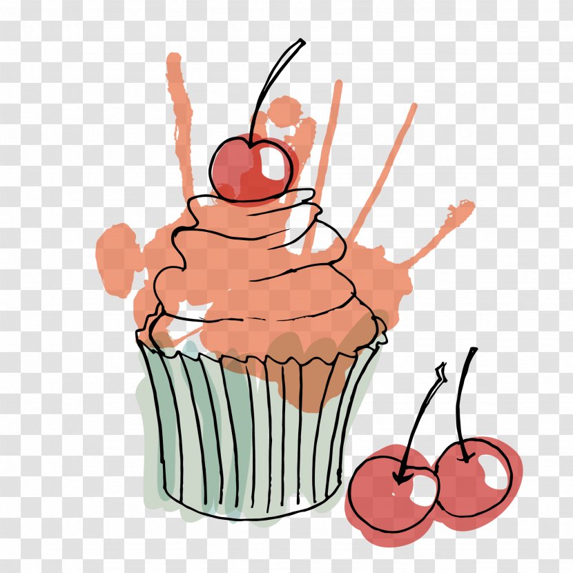 Birthday Illustration - Fruit - Vector Cherry Cake Transparent PNG