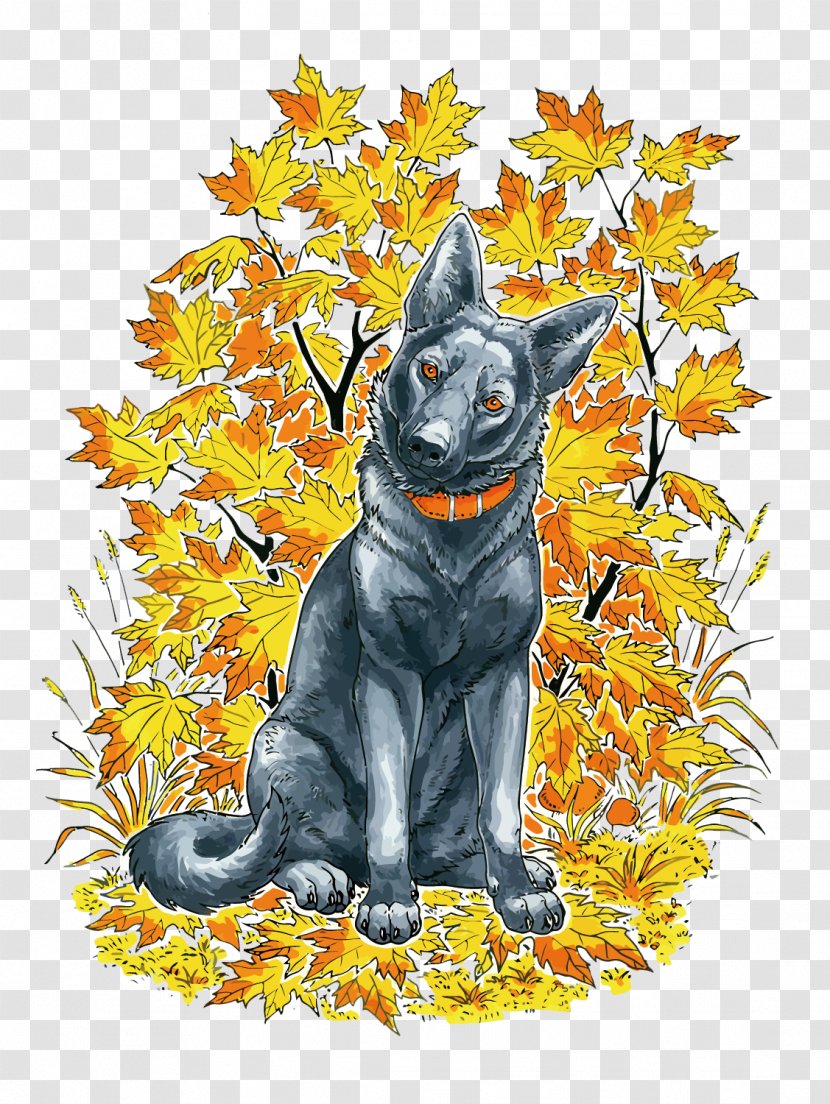 Dog Cat Adobe Illustrator - African Wild - Vector And Leaves Transparent PNG