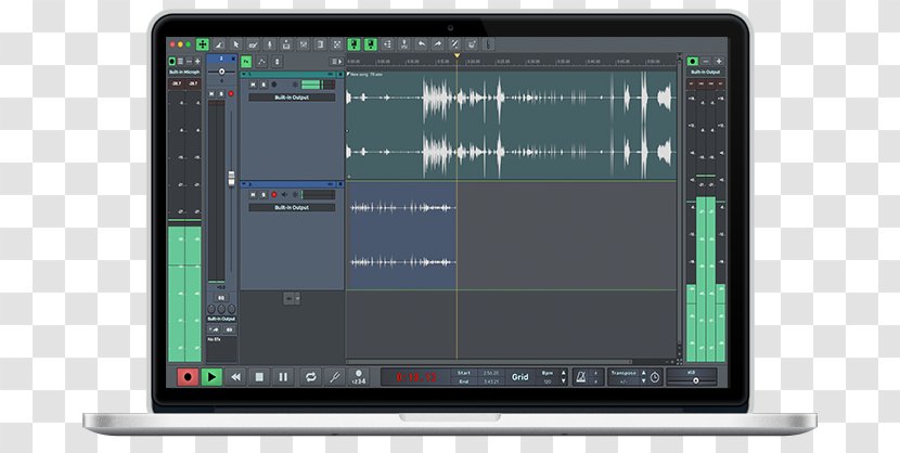 Digital Audio N-Track Studio Multitrack Recording Sound And Reproduction - Silhouette - Computer Transparent PNG