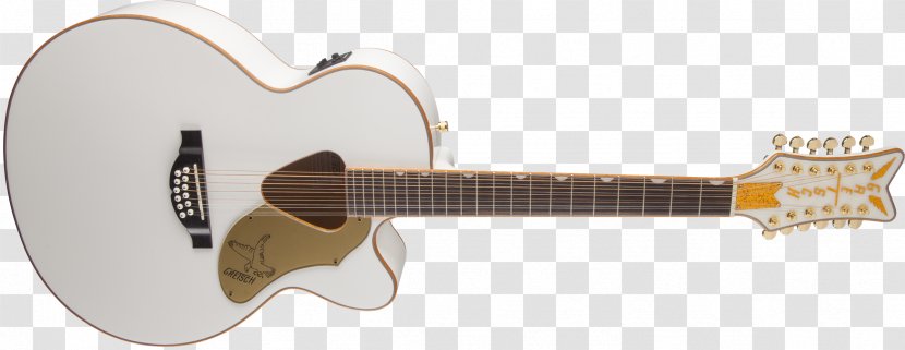 Twelve-string Guitar Gretsch White Falcon Acoustic-electric Cutaway - Frame - Acoustic Transparent PNG