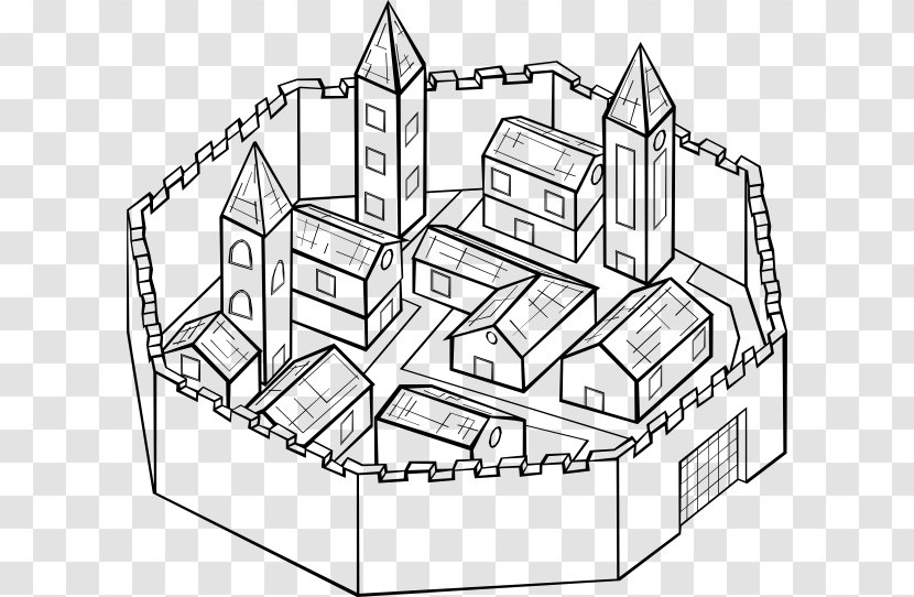 Middle Ages Drawing From The City - Structure Transparent PNG