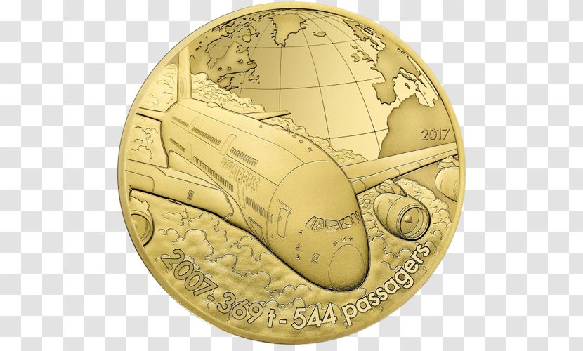 Airbus A380 Monnaie De Paris Sèvres Coin - Money Transparent PNG