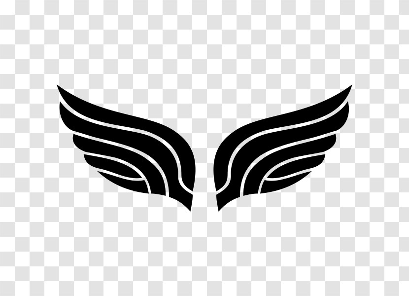 Wing Logo Black-and-white Automotive Decal Emblem Transparent PNG