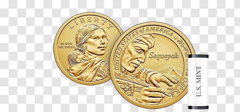 United States Sacagawea Dollar Coin Cherokee - Money Roll Transparent PNG