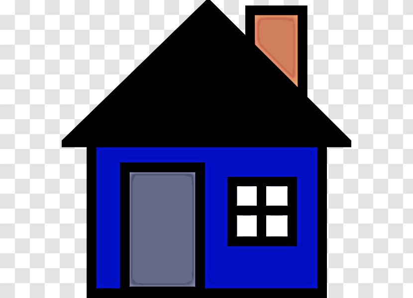 House Line Home Roof Electric Blue Transparent PNG