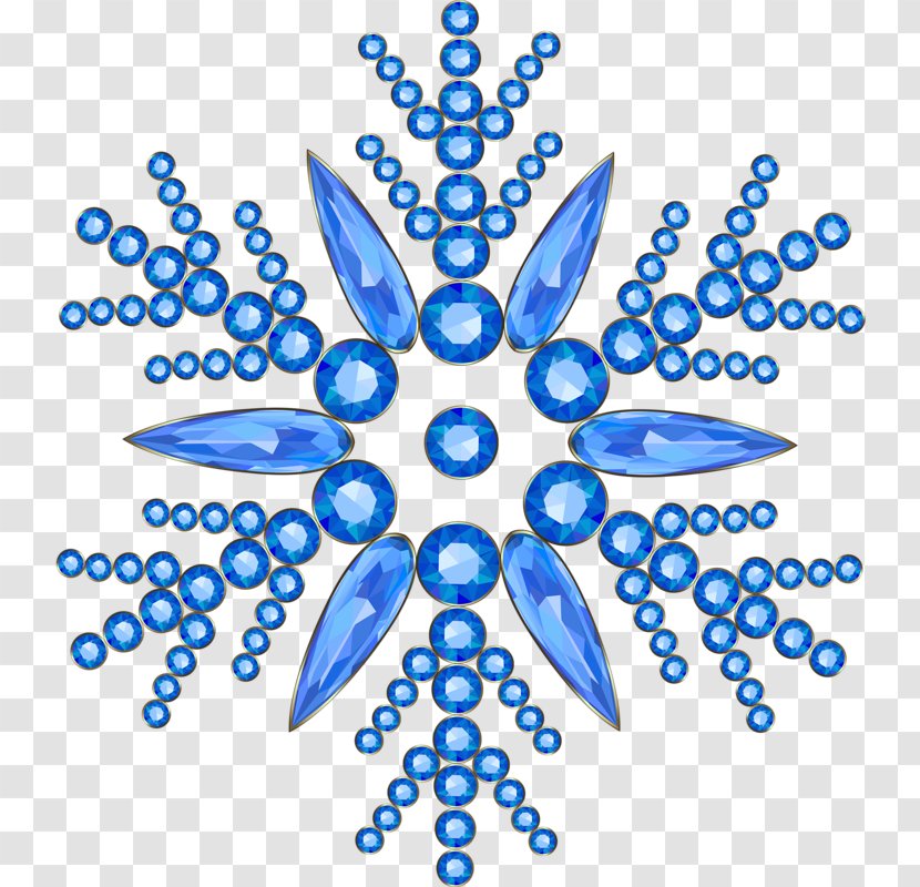 Snowflake Christmas Illustration - Blue - Ice Transparent PNG