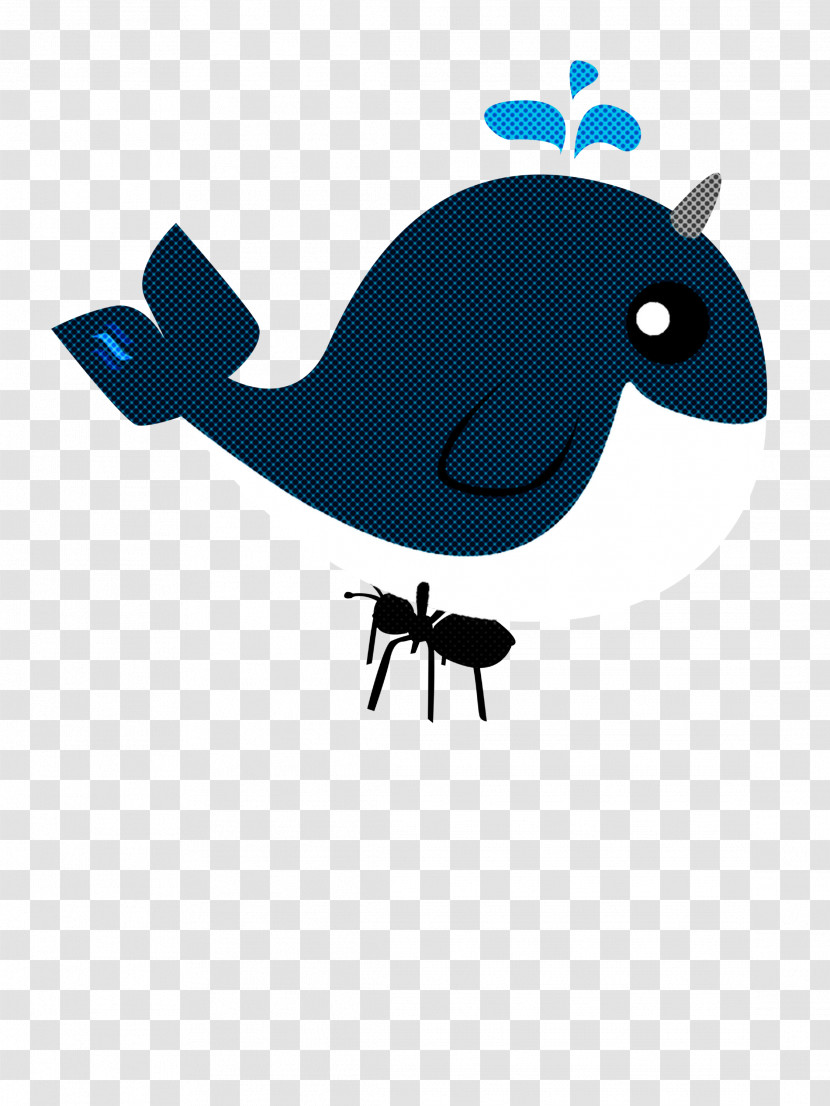 Cartoon Whale Blue Whale Logo Transparent PNG