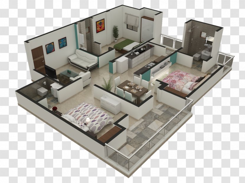 3D Floor Plan Architecture Interior Design Services - House Transparent PNG