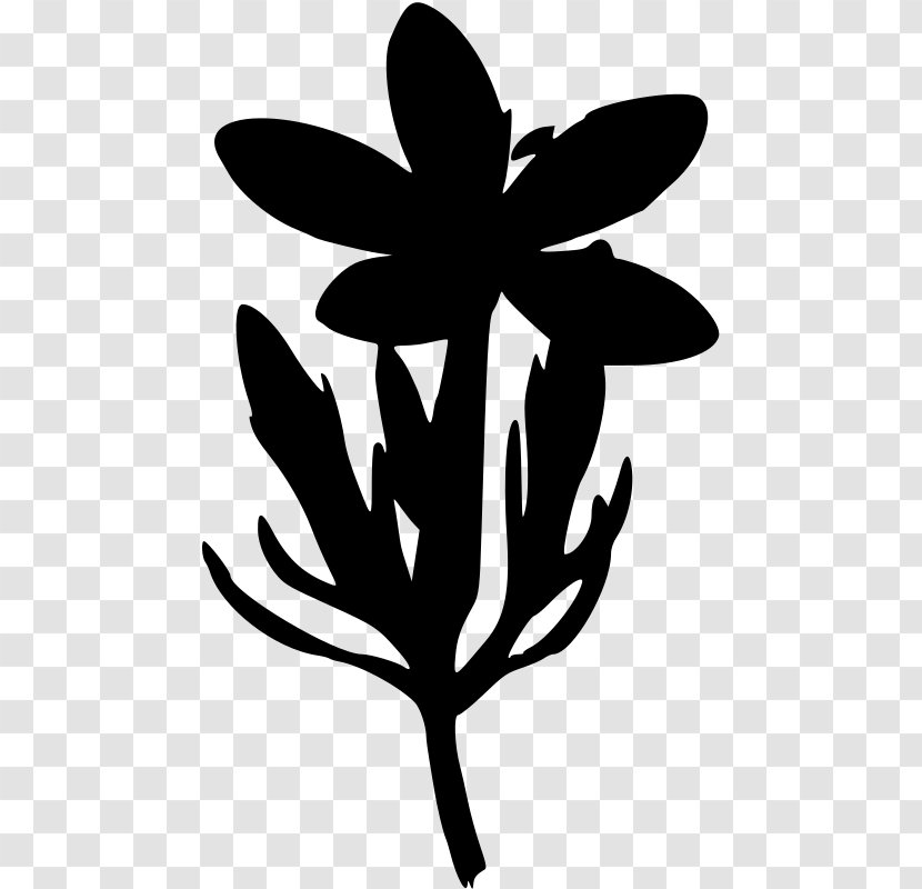 Silhouette Flower Clip Art - Drawing Transparent PNG