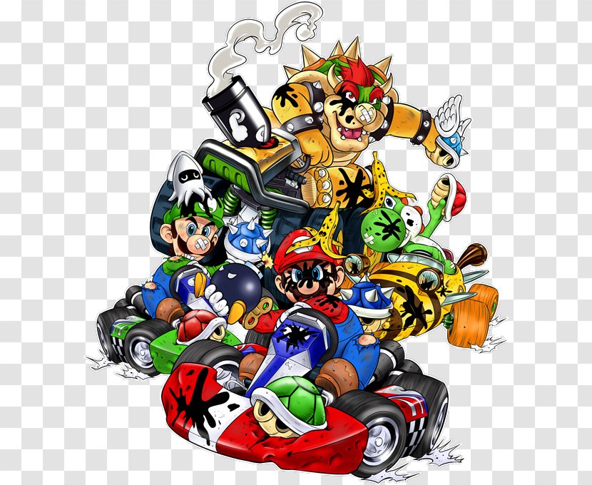 Mario & Luigi: Partners In Time Kart 7 Dream Team - Bowser - Speed Racer Transparent PNG