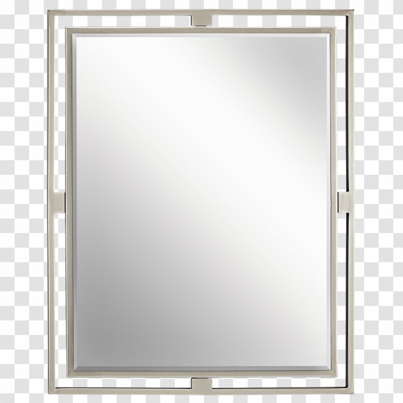 Brushed Metal Mirror Picture Frames Nickel Bathroom Transparent PNG