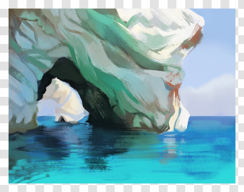 Water Iceberg Drawing Ocean Art - Sea - Dynamic Ripples Transparent PNG