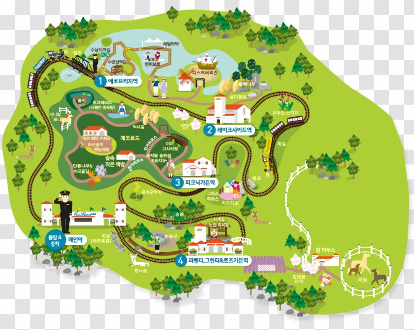 Ecoland Theme Park Korean Folk Village Amusement Recreation - Guide Map Transparent PNG