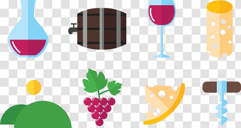 Red Wine Grape Icon - Bottle - Collection Transparent PNG