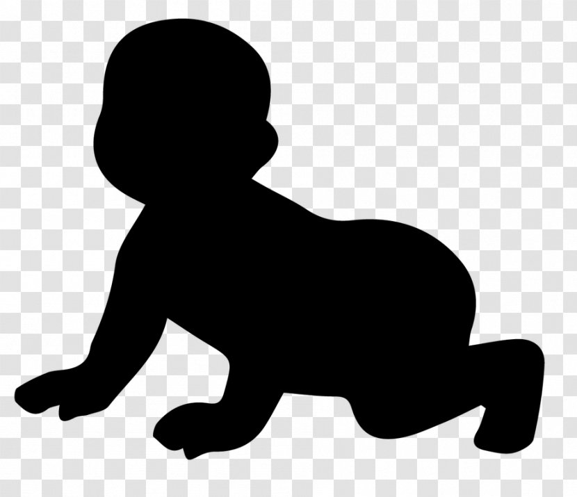 Crawling Silhouette Infant Child - Carnivoran - Baby Transparent PNG