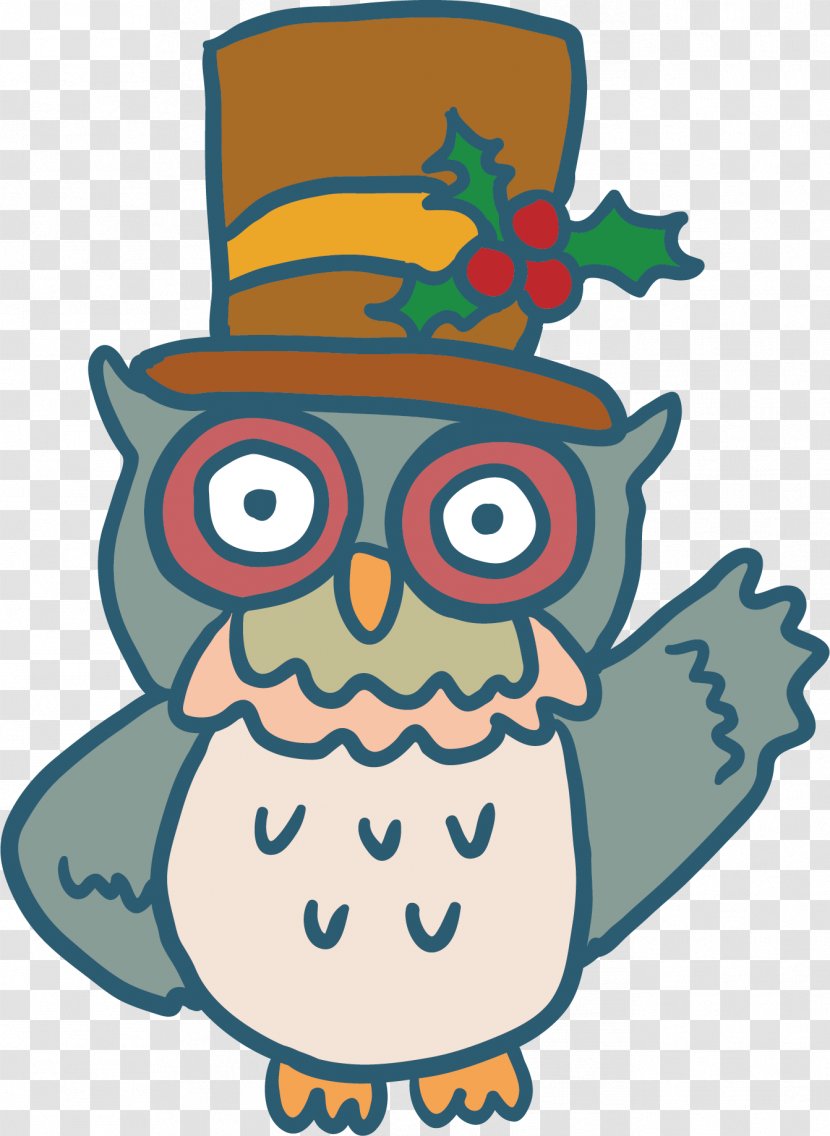 Owl Bird Christmas Clip Art - Penguin - Gray Vector Transparent PNG