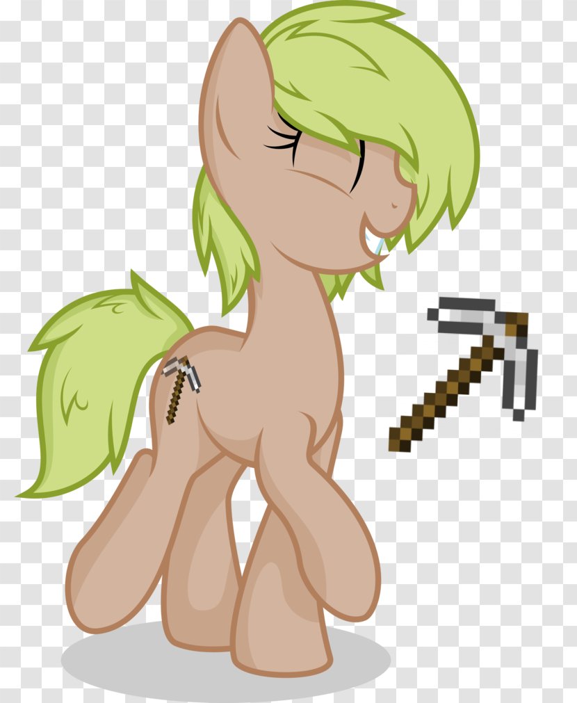 Pony Minecraft Derpy Hooves Horse DeviantArt - Tree - Pickaxe Transparent PNG