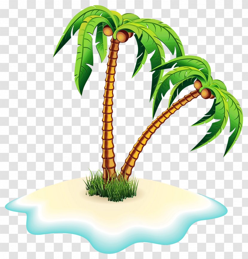 Clip Art Coconut Transparency Palm Trees - Drawing Transparent PNG