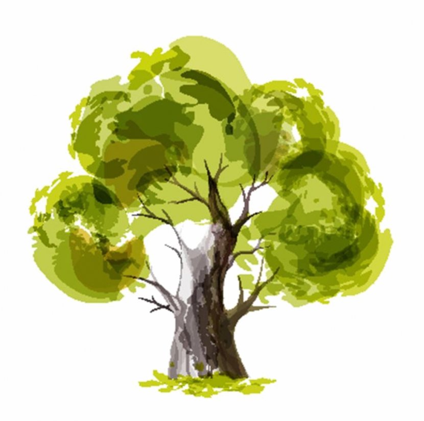 Paper Tree Drawing Watercolor Painting - Royaltyfree Transparent PNG