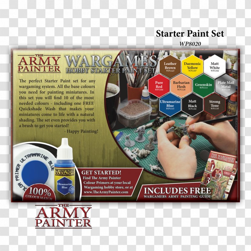 Painting Army Painter Warpaints Starter Paint Set Brush Metal / Resin Assembly Kit - Panzer Command Transparent PNG