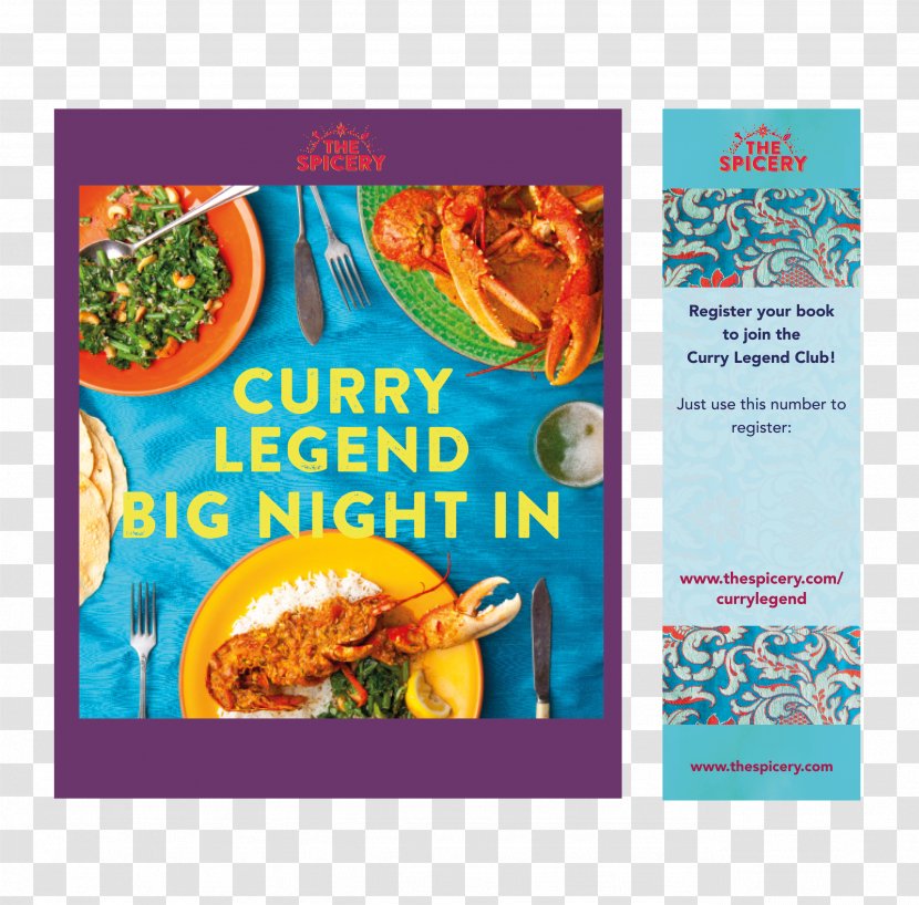 The Spicery's 'How To Be A Curry Legend' Cookbook And 4 Legend Spice Blends Vegetarian Cuisine Food Recipe - Advertising - Web Front-end Design Transparent PNG
