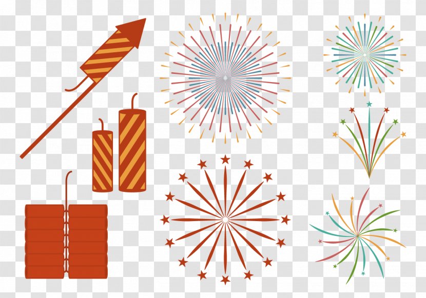 Firecracker Fireworks - Vector Festive Transparent PNG