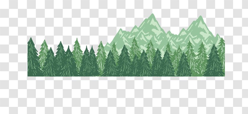 Euclidean Vector Mountain Tree - Grass - Mountains Transparent PNG