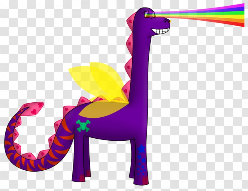 Rainbow Laser Dinosaur Pink Purple - Art Transparent PNG
