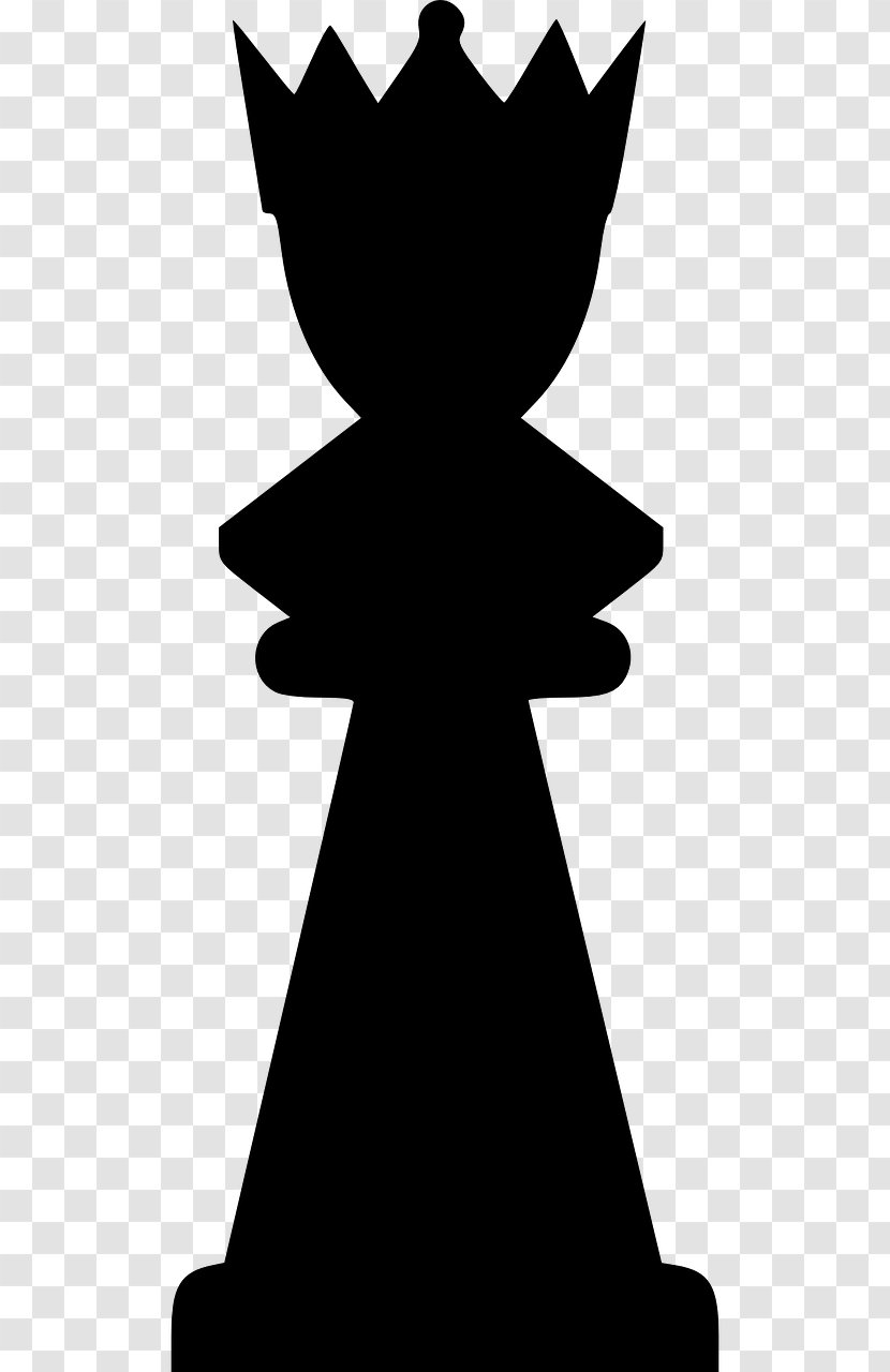 Chess Piece Queen White And Black In Chessboard - King Transparent PNG