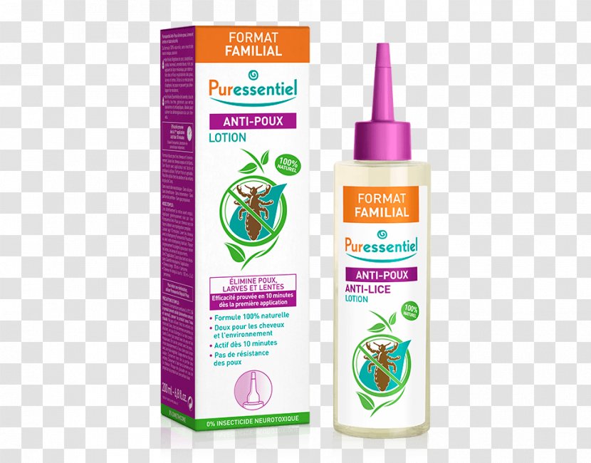 Puressentiel Anti-Lice Lotion Comb Hnida Poudoux Bio Shampoo Anti-Läuse 200ml - Milliliter - Cream Transparent PNG