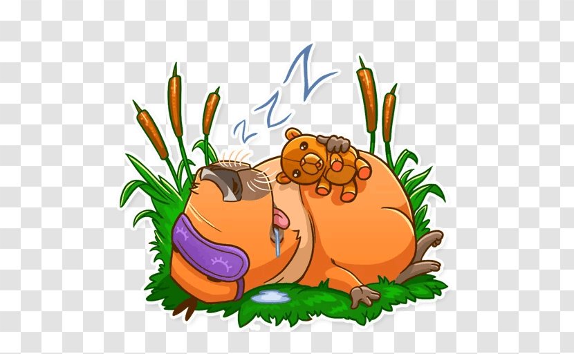 Sticker Capybara Pumpkin Telegram Clip Art - Inn Transparent PNG